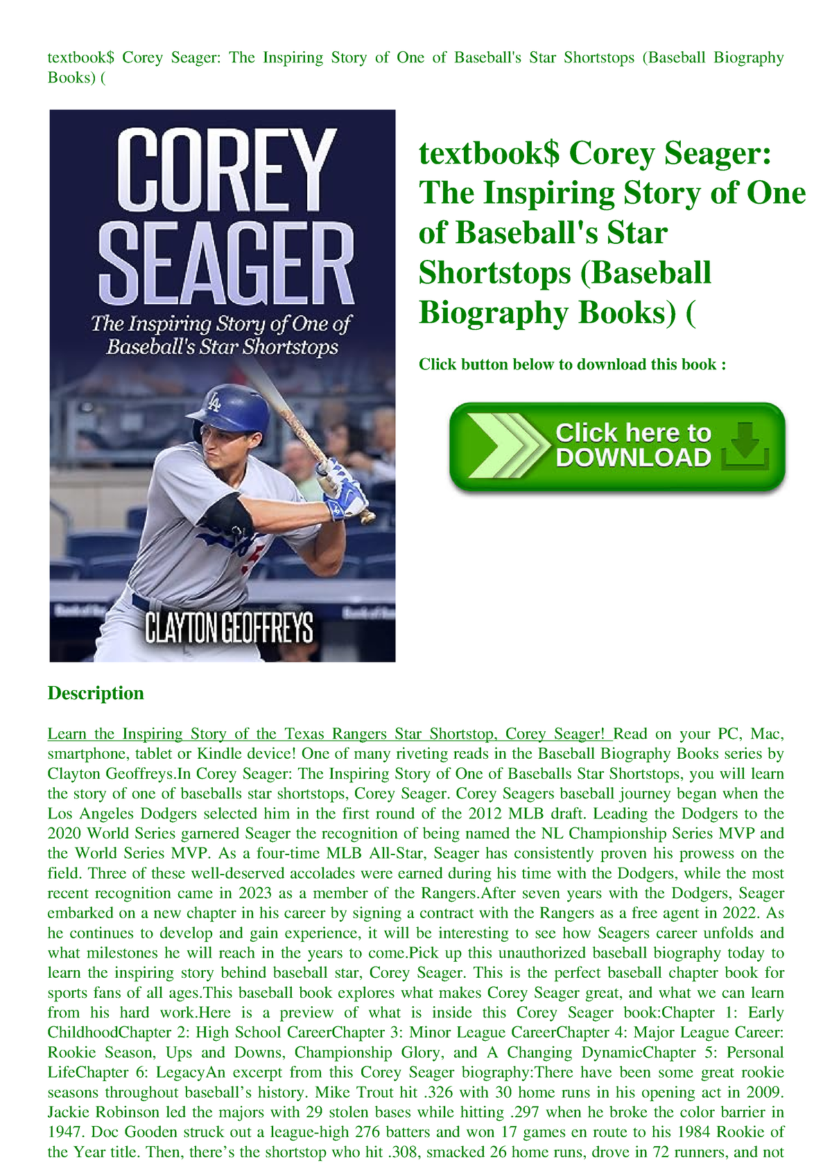 Welcome to the bigs: The story of Corey Seager's MLB debut