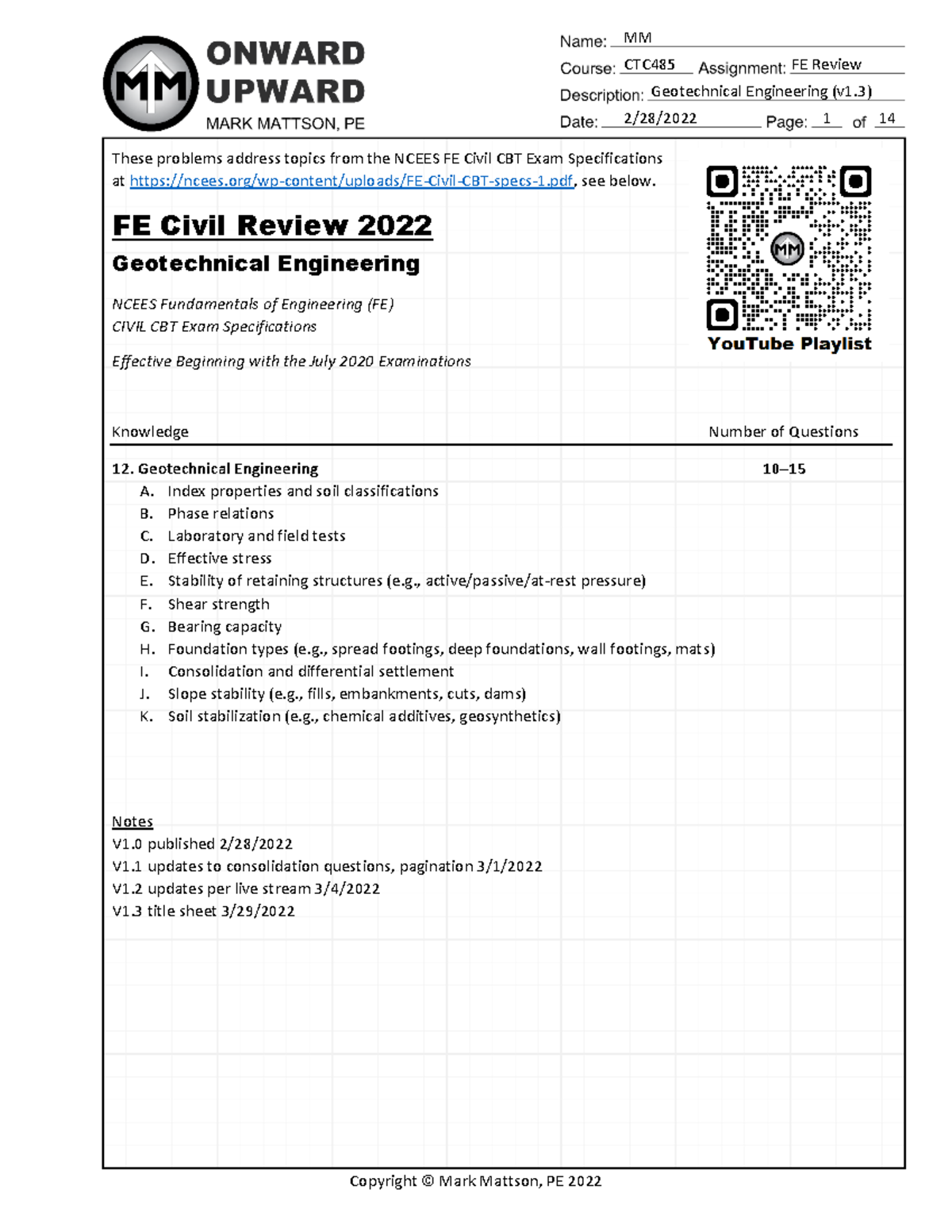 FE Geotechnical 2022 - Important - CTC485 FE Review Geotechnical ...