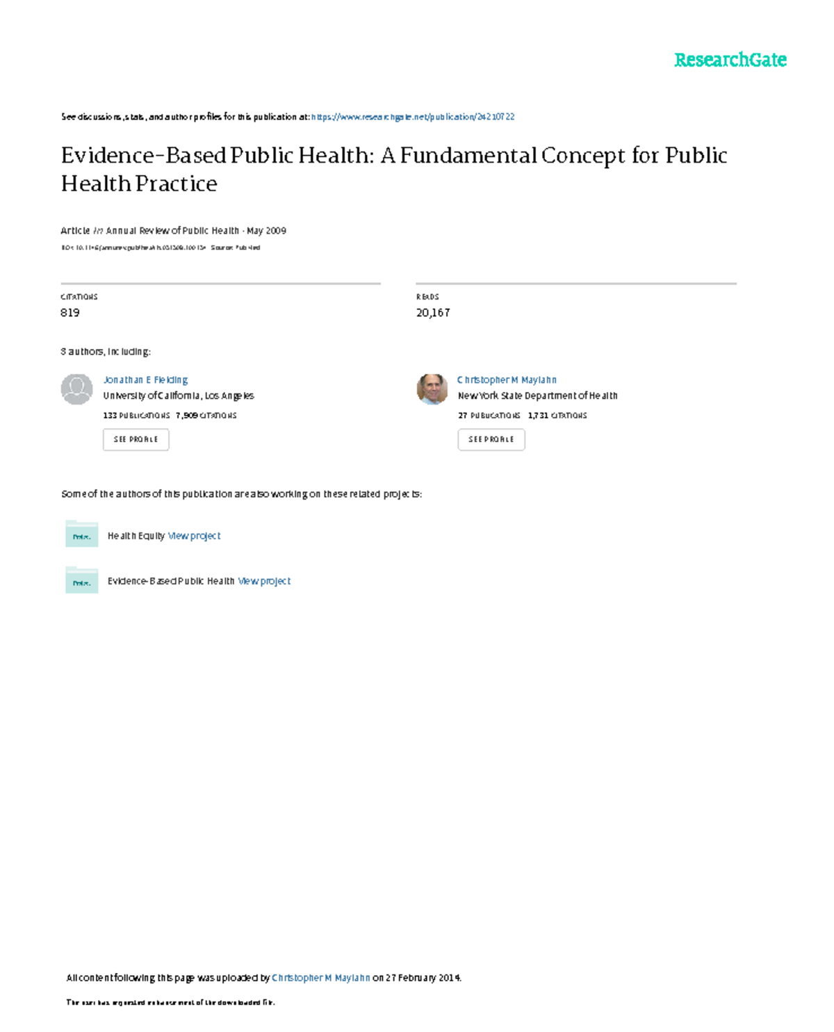 Evidence based medicine - See discussions, stats, and author profiles ...