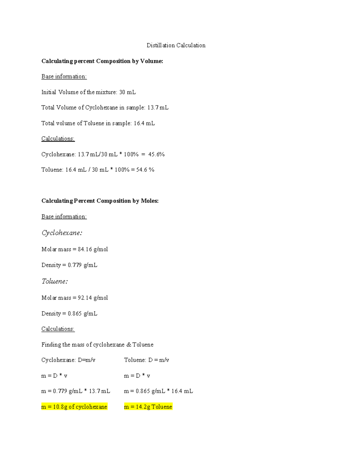 Distillation Calculations Distillation Calculation Calculating