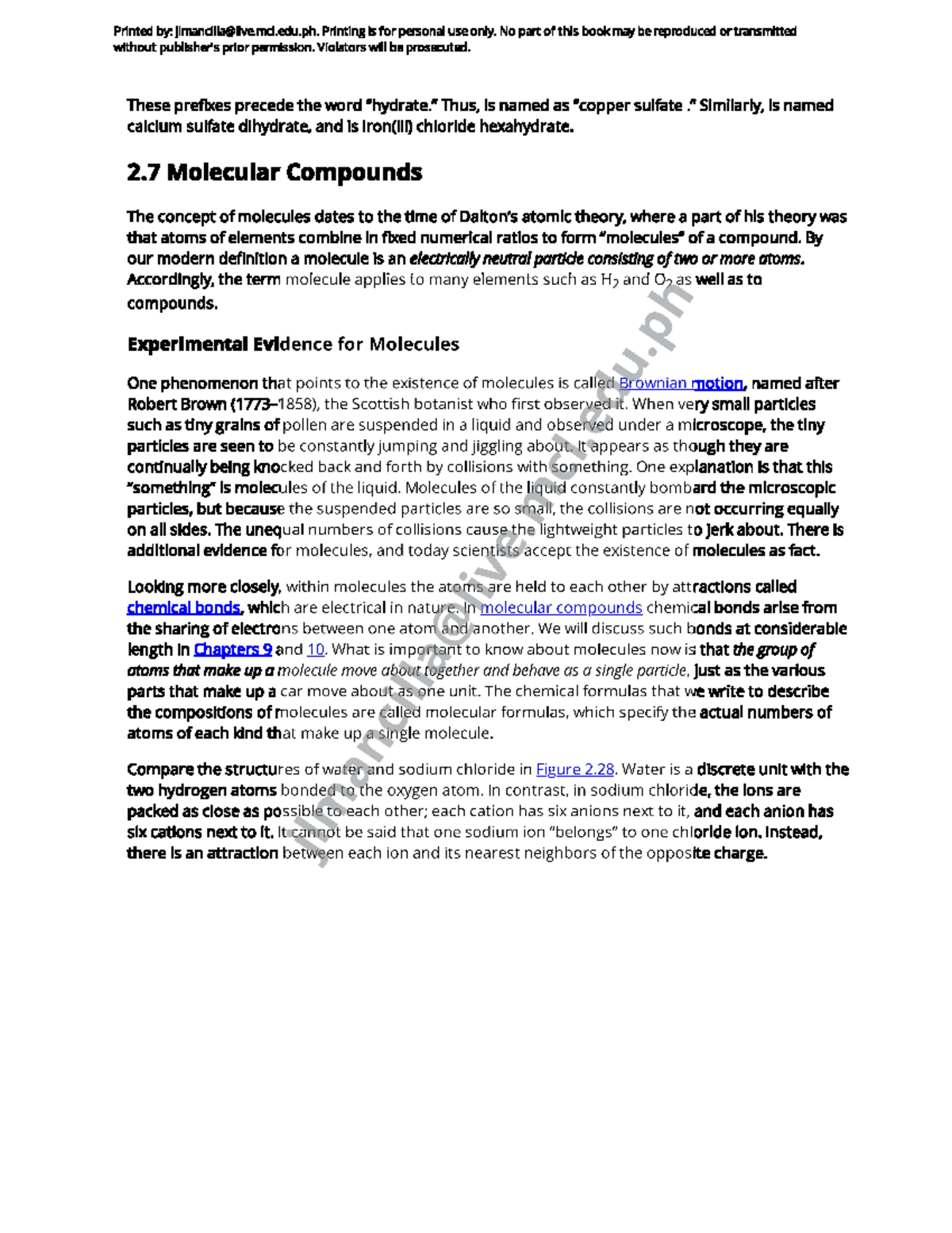2.7 Molecular Compounds - Chemistry for Engineers - Studocu