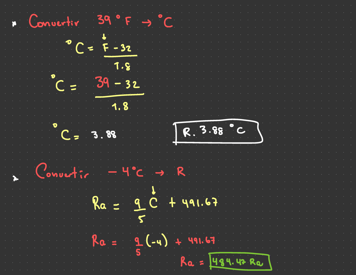 Bloc De Notas Sin Título - Convertir 39°F → 0C De ° ( = F-32-T ° [ = 39 ...