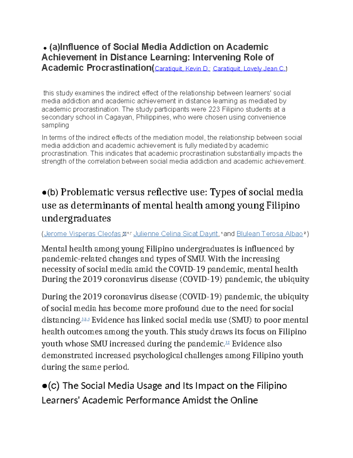 5-local-rrl - sfqwrw - (a)Influence of Social Media Addiction on