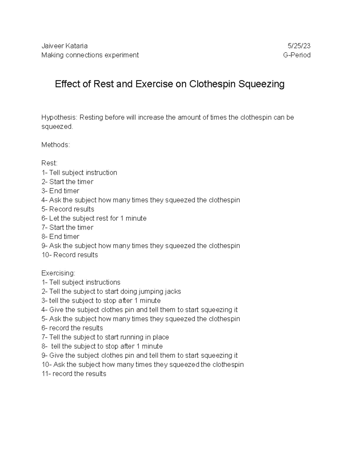 Untitled document-61 - lab report - Jaiveer Kataria 5/25/ Making ...