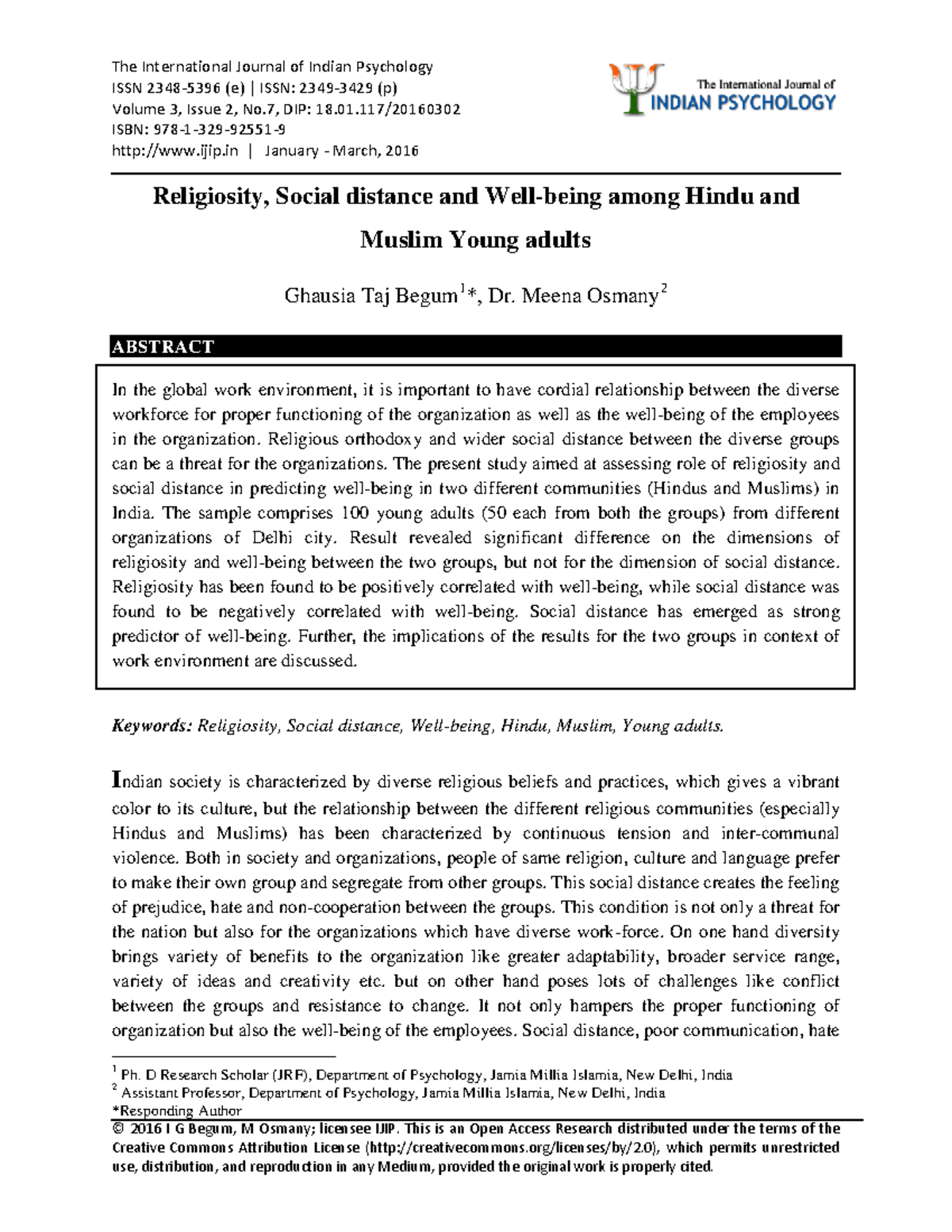 18 - Psychology - The International Journal of Indian Psychology ISSN ...