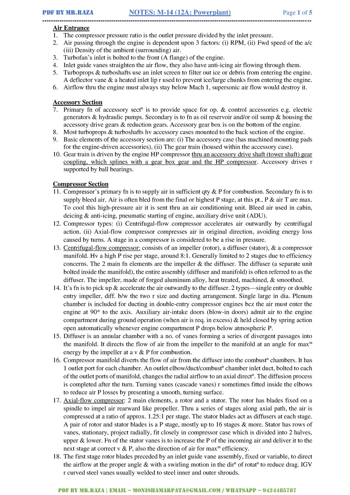 M14 (12A) SN (PDF by Mr - These documents for AME students who ...