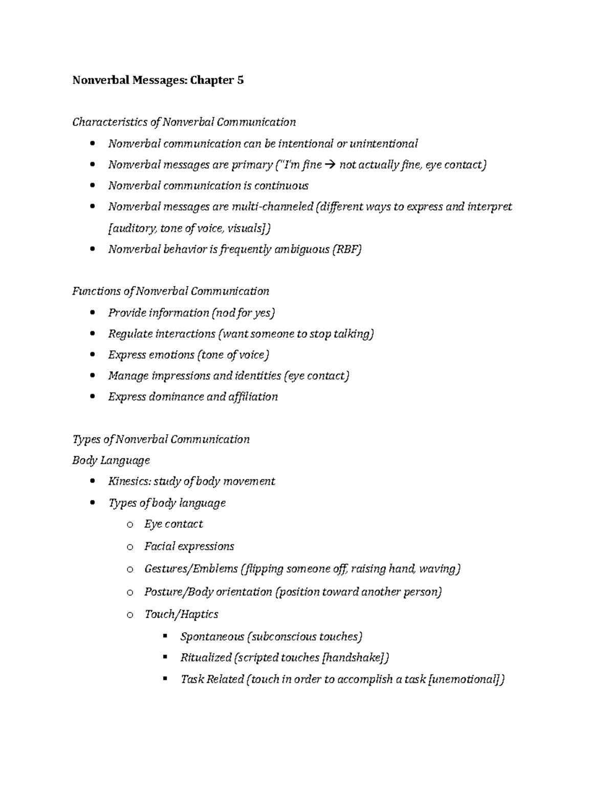 chapter-5-notes-nonverbal-messages-chapter-5-characteristics-of-nonverbal-communication-studocu