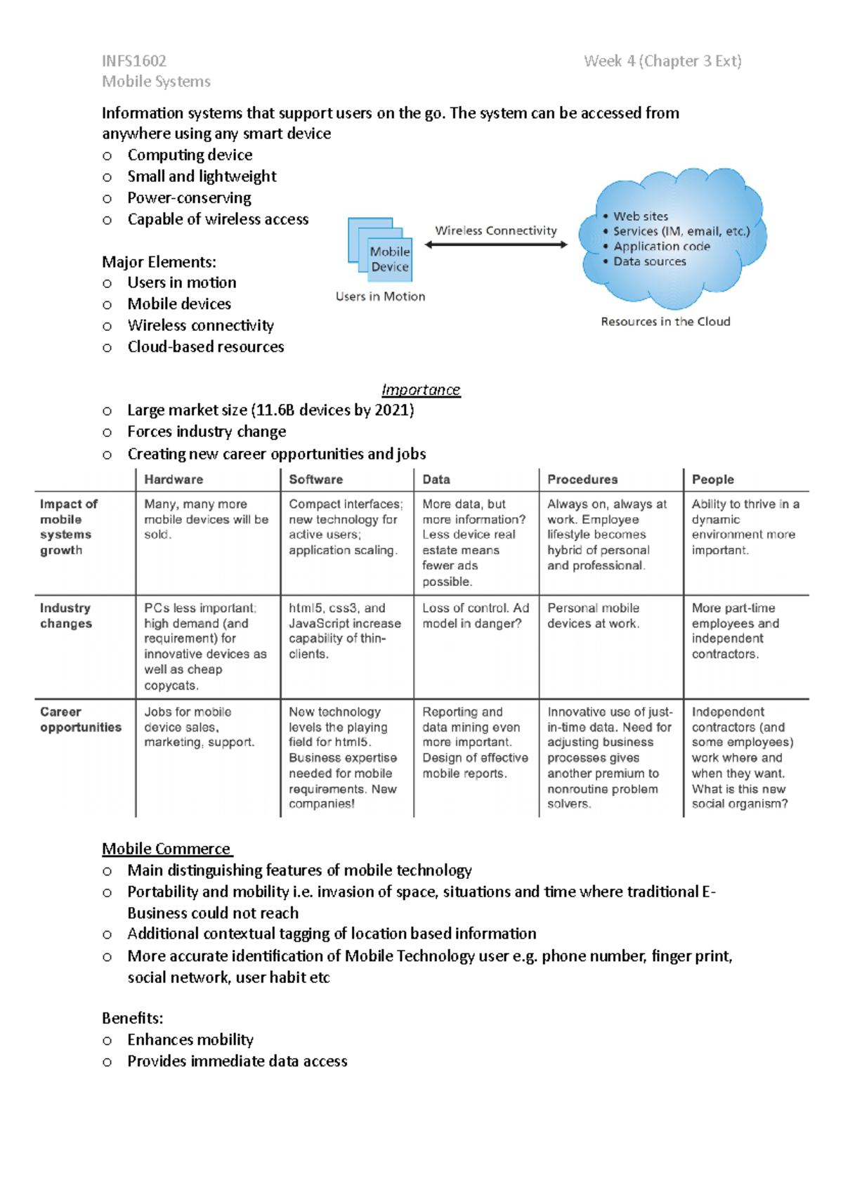 Chapter 3 ext - mobile systems - INFS1602 Week 4 (Chapter 3 Ext) Mobile ...