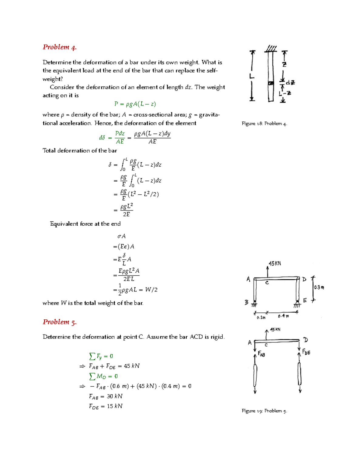 Mechanics of Deformable Bodies-2 - Problem 4. Determine the deformation ...