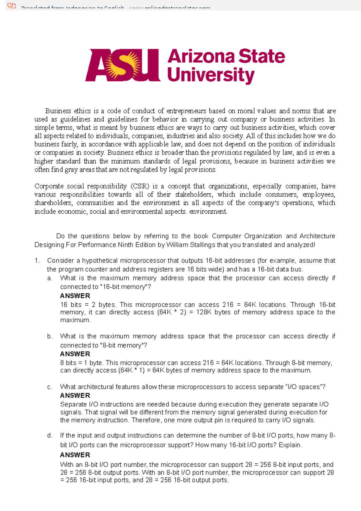 Coursework Notes 18 - MATERIAL ECONOMIC STUDY - Business ethics is a ...
