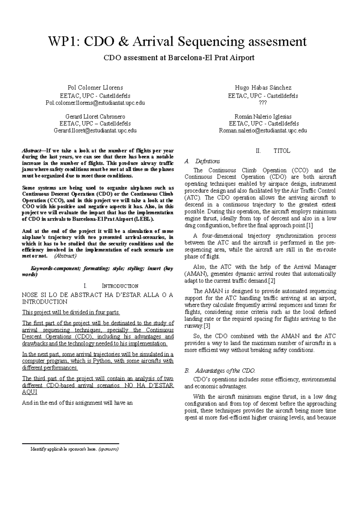 SIDtemplate v2 - Template project - WP1: CDO & Arrival Sequencing ...