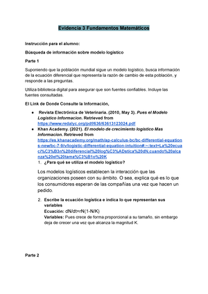 Evidencia 3 Fundamentos Matematicos Equipo - Evidencia 3 Fundamentos  Matemáticos Instrucción para el - Studocu