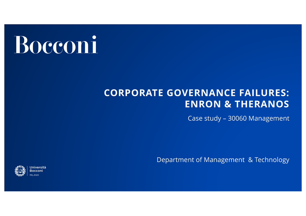 the enron case study history ethics and governance failures