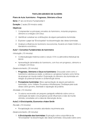 Enmenrta 7° ano - sdsdsdsd - THAYLOM AZEVEDO DE OLIVEIRA Plano de Aula ...