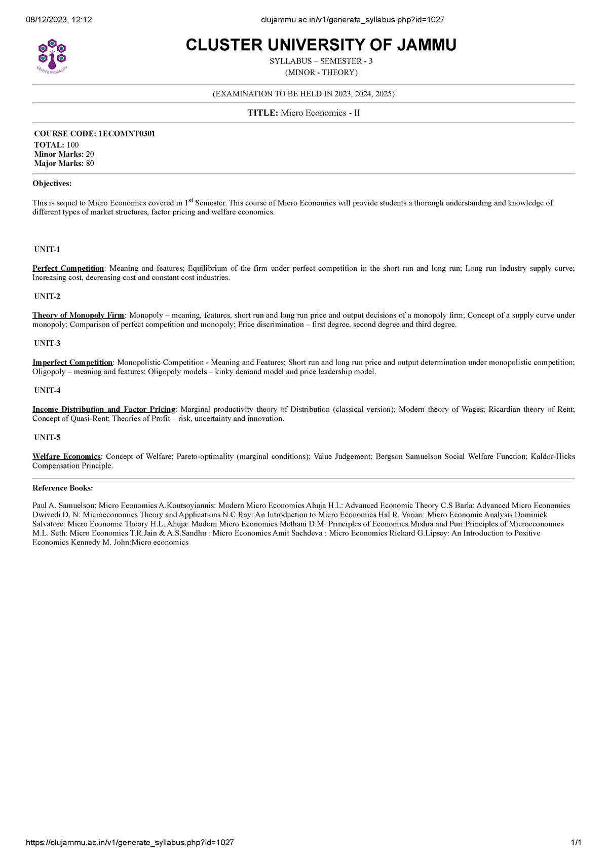 3) Economics syllabus 08/12/2023, 1212 clujammu.ac.in/v1/generate