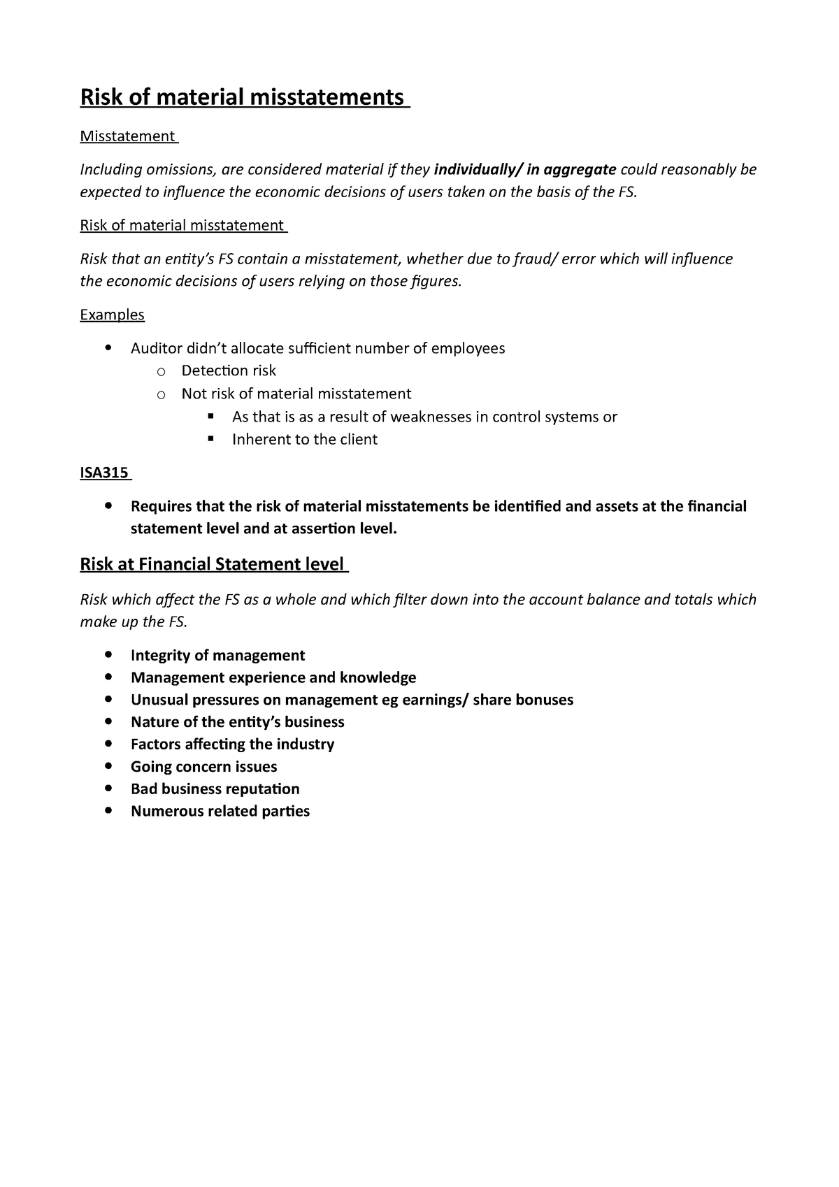 risk-of-material-misstatements-risk-of-material-misstatements