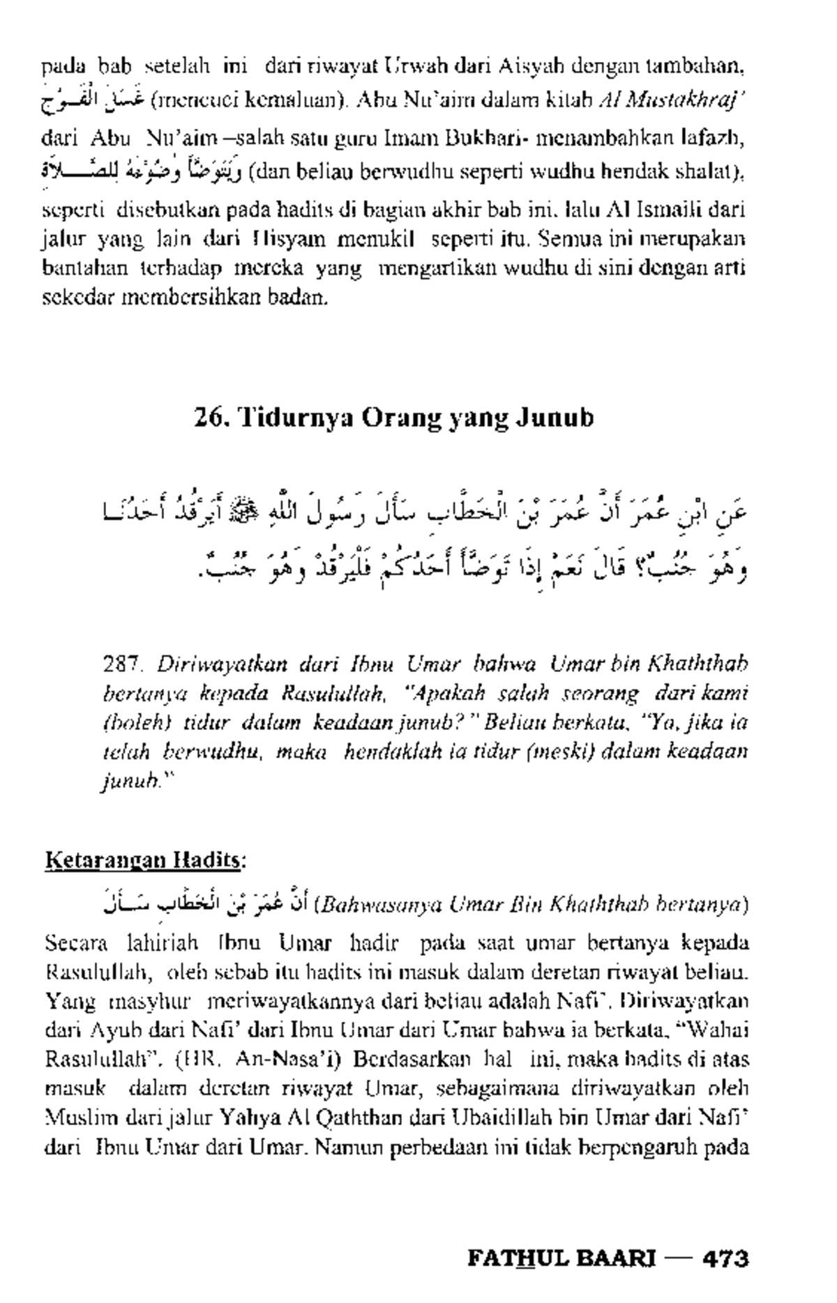 Fathul-Baari-Syarah-Hadits-Bukhari 2-238 - Pada Bab Setelah Ini Dari ...