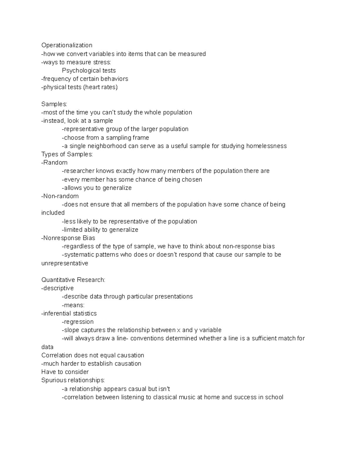 Sociology Notes 4 - Operationalization -how we convert variables into ...