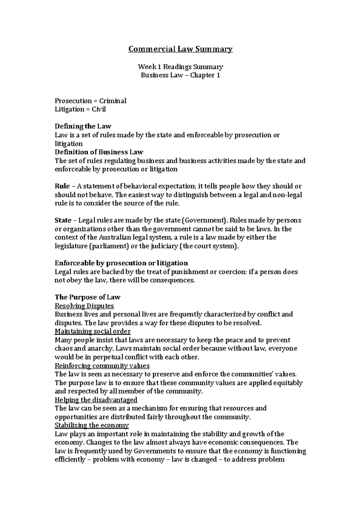 HD notes Lecture 1-3 - Summary Commercial Law - Commercial Law Summary ...