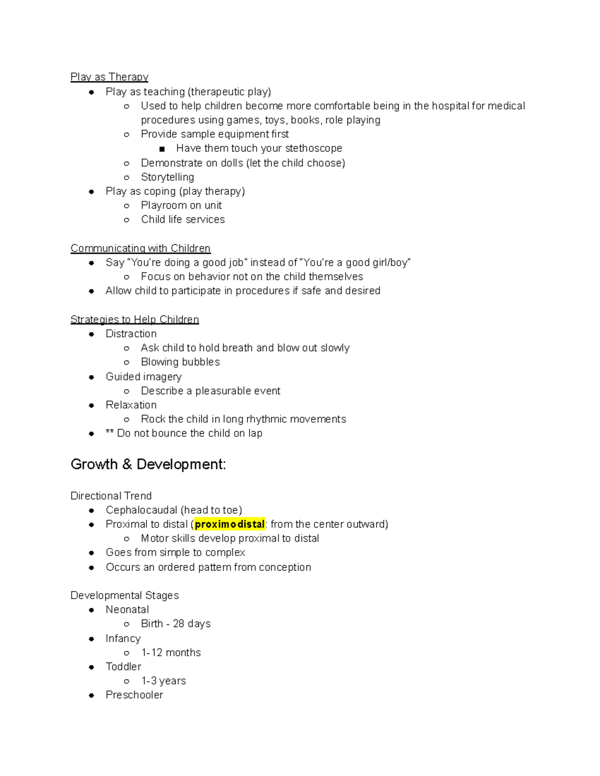 Exam 1 Exam 1 Blueprint - exam 1 outline - Play as Therapy Play as ...