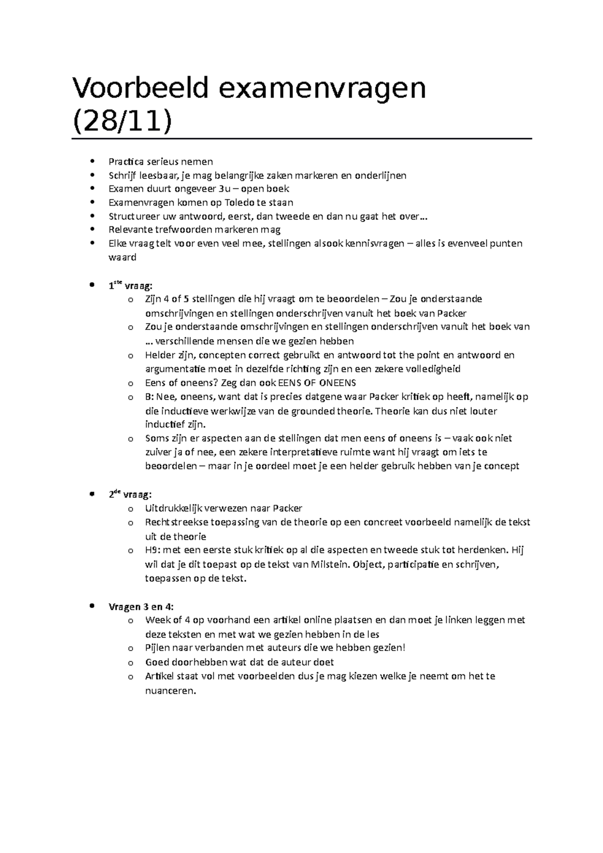 Voorbeeld Examenvragen Interpreteren Deel 1 - Voorbeeld Examenvragen ...