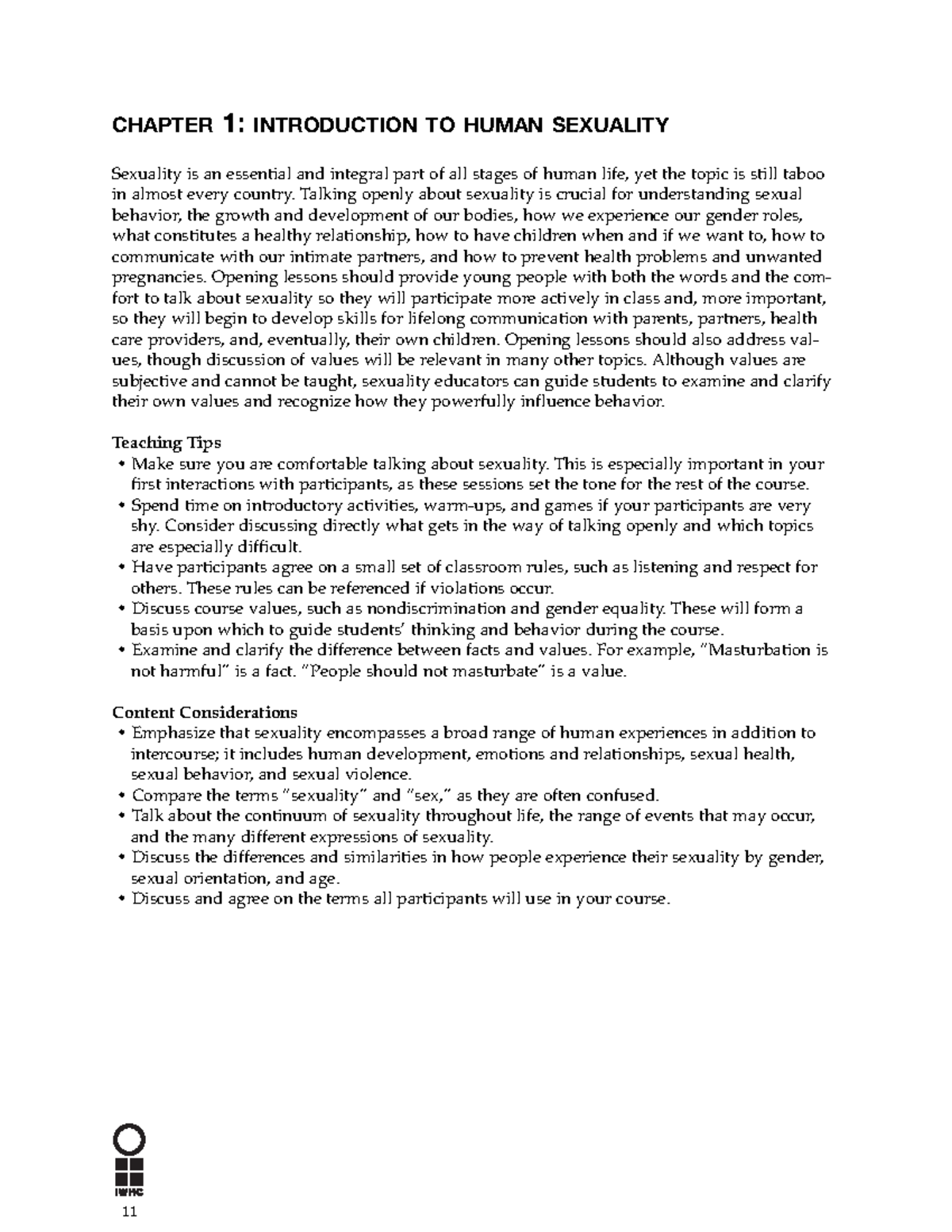 child and family psychology - CHAPTER1: INTRODUCTION TO HUMAN SEXUALITY ...