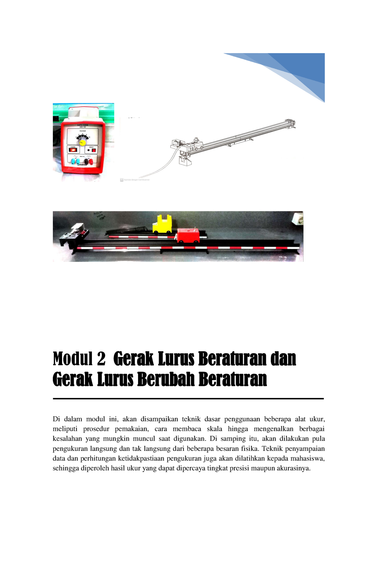 Modul 2. GLB Dan GLBB - FISIKA DASAR 2 - Modul 2 Gerak Lurus Beraturan ...