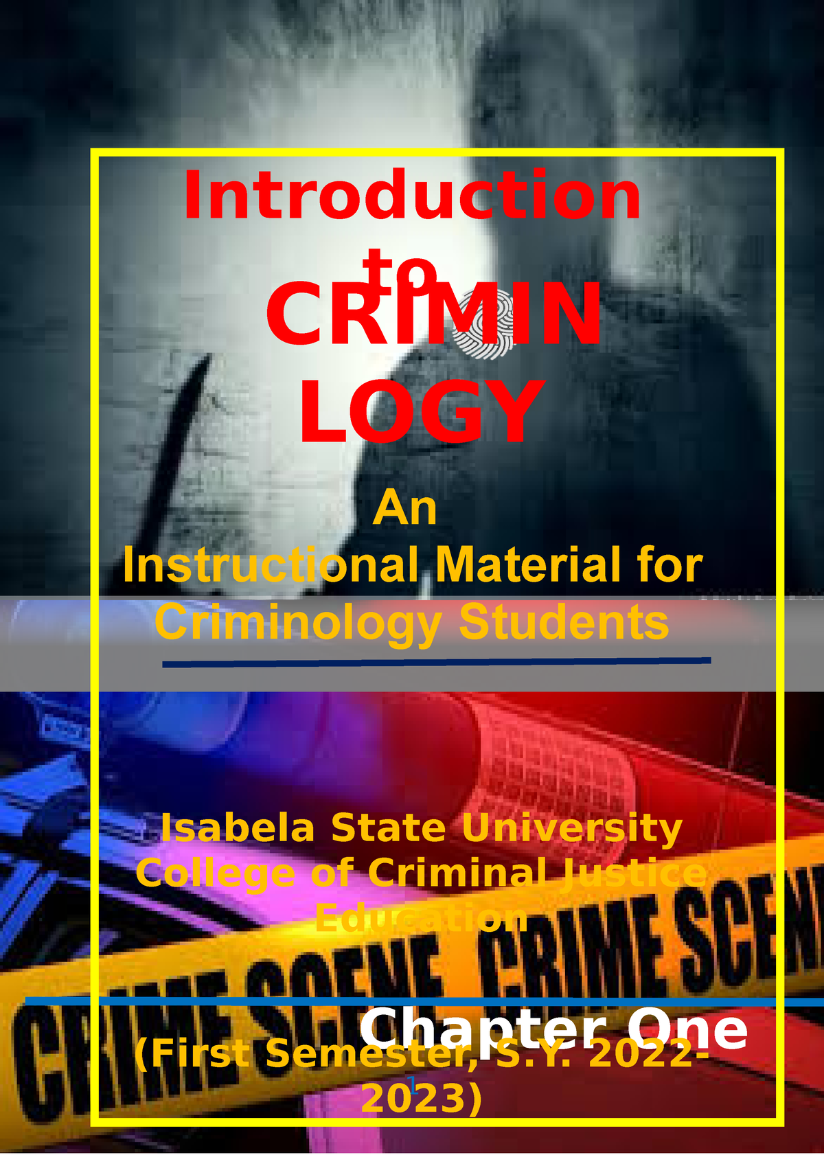 Intro To Crim Chapter-1-1 - An Instructional Material For Criminology ...