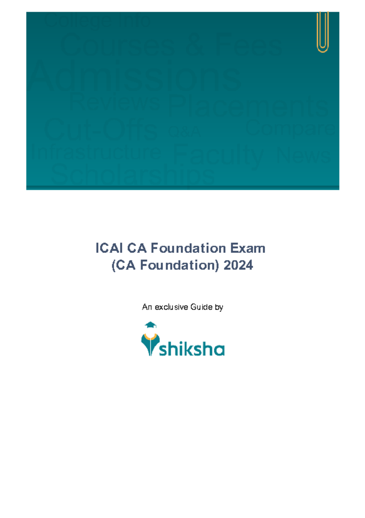 Paper pattern - refer this for your benifits - ICAI CA Foundation Exam ...