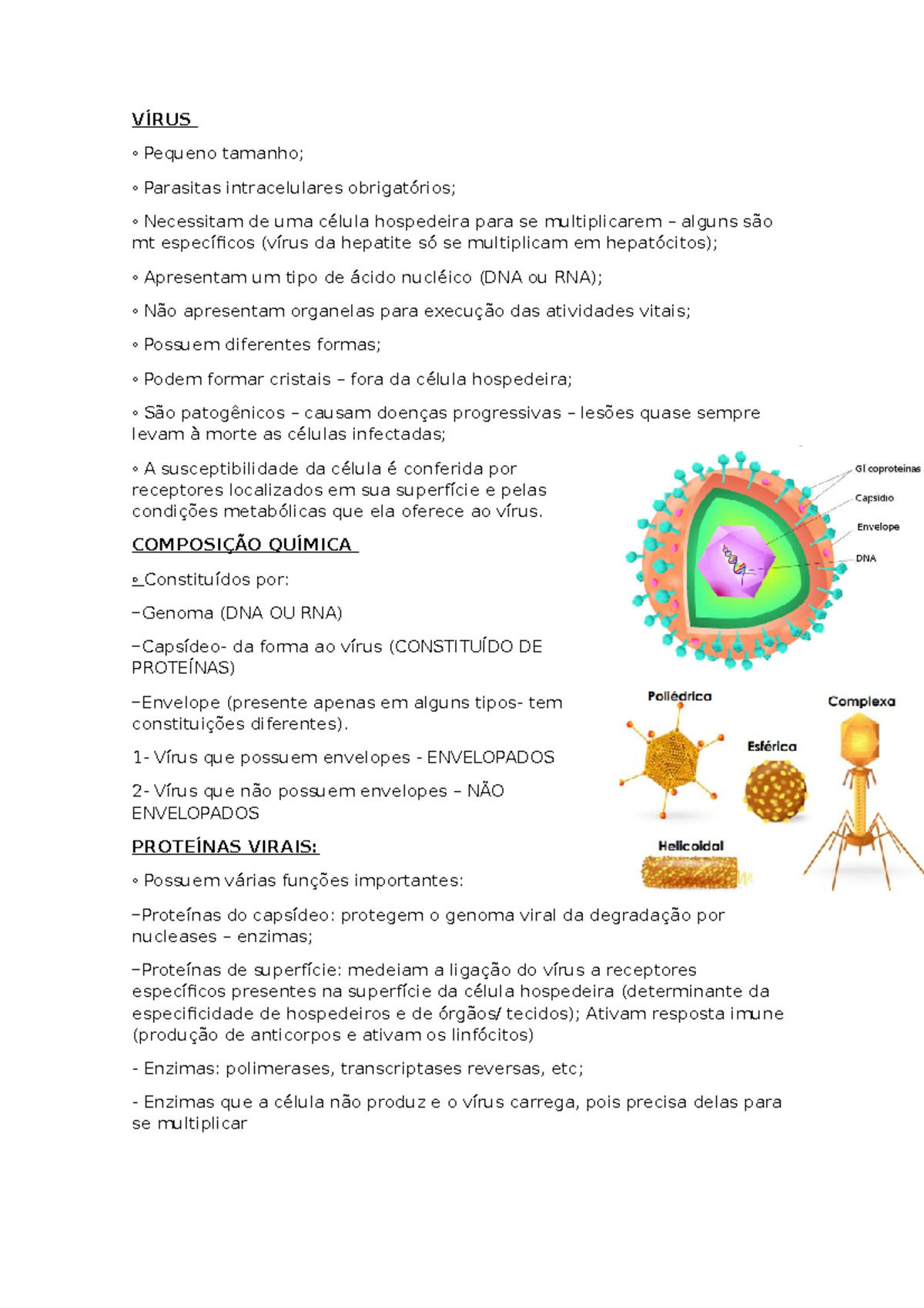 Vírus - VÍRUS Pequeno tamanho; Parasitas intracelulares obrigatórios ...