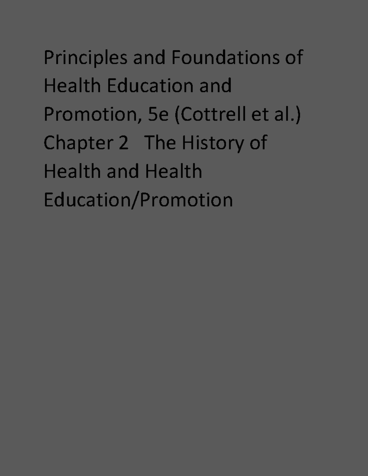 What Is The Job Of Health Education And Promotion