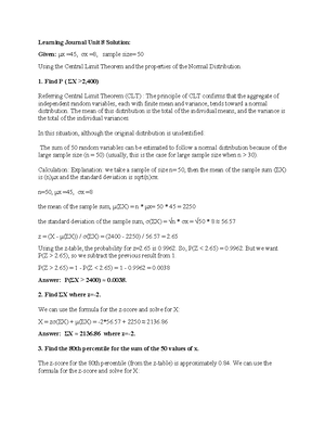 Assignment 1 for Probability and Statistics - ASSIGNMENT 1: FUNCTION OF ...