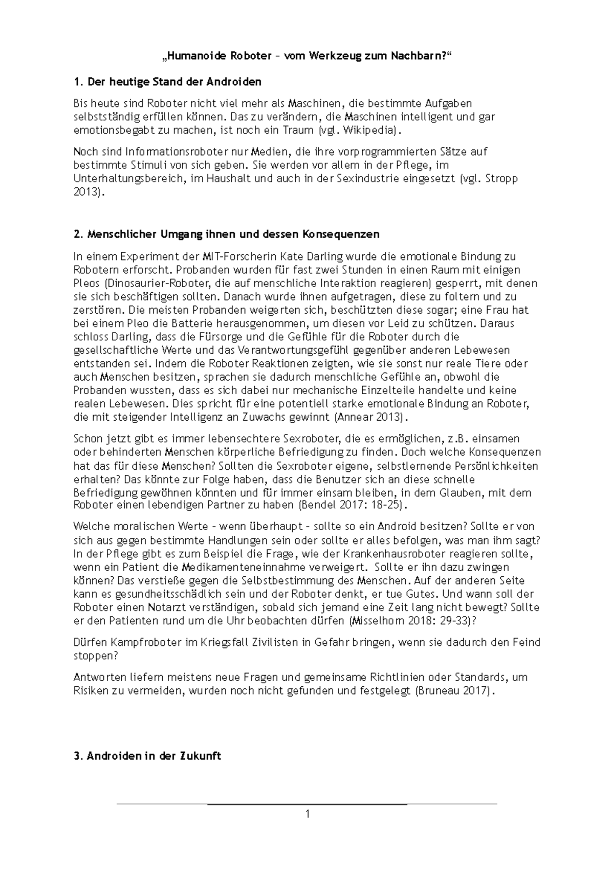 Mission Roboter Zusammenfassung Kapitel 1 Humanoide Roboter - Zusammenfassung Medienethik - Roboter vom Werkzeug