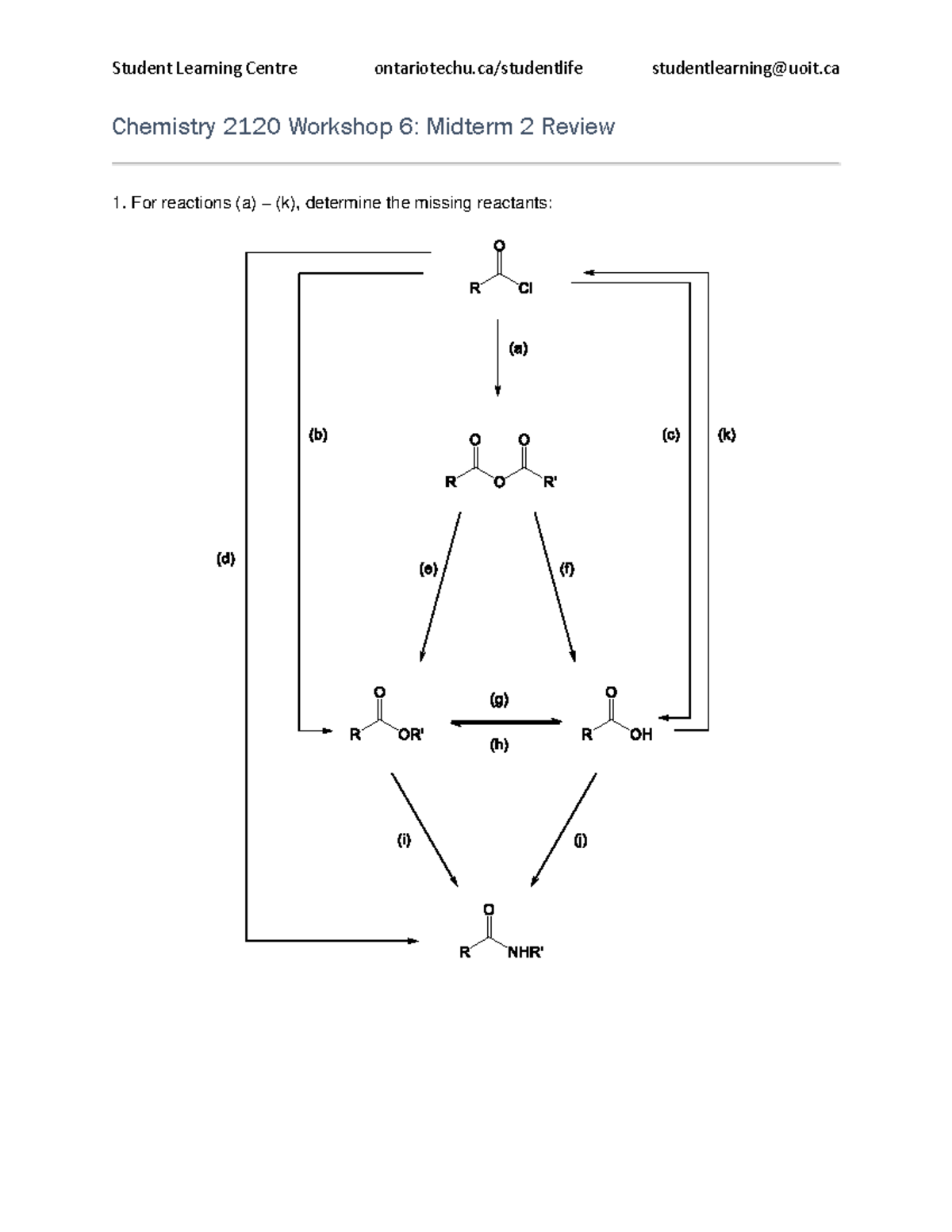 WS 6 MT 2 Review - Practice questions for Midterm 2 - CHEM2120U ...