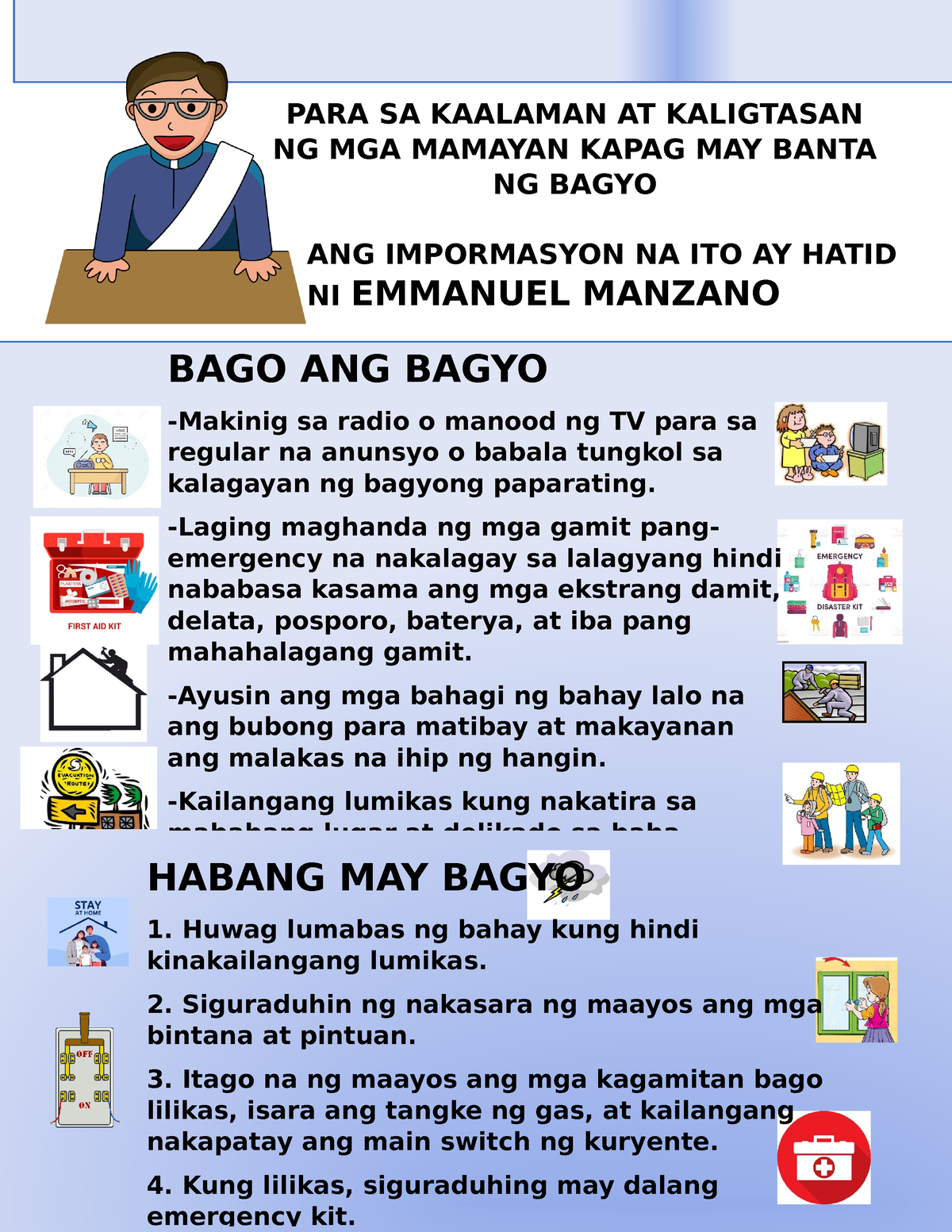 Ap Flyer Para Sa Kaalaman At Kaligtasan Ng Mga Mamayan Kapag May Banta Ng Bagyo Ang 4410