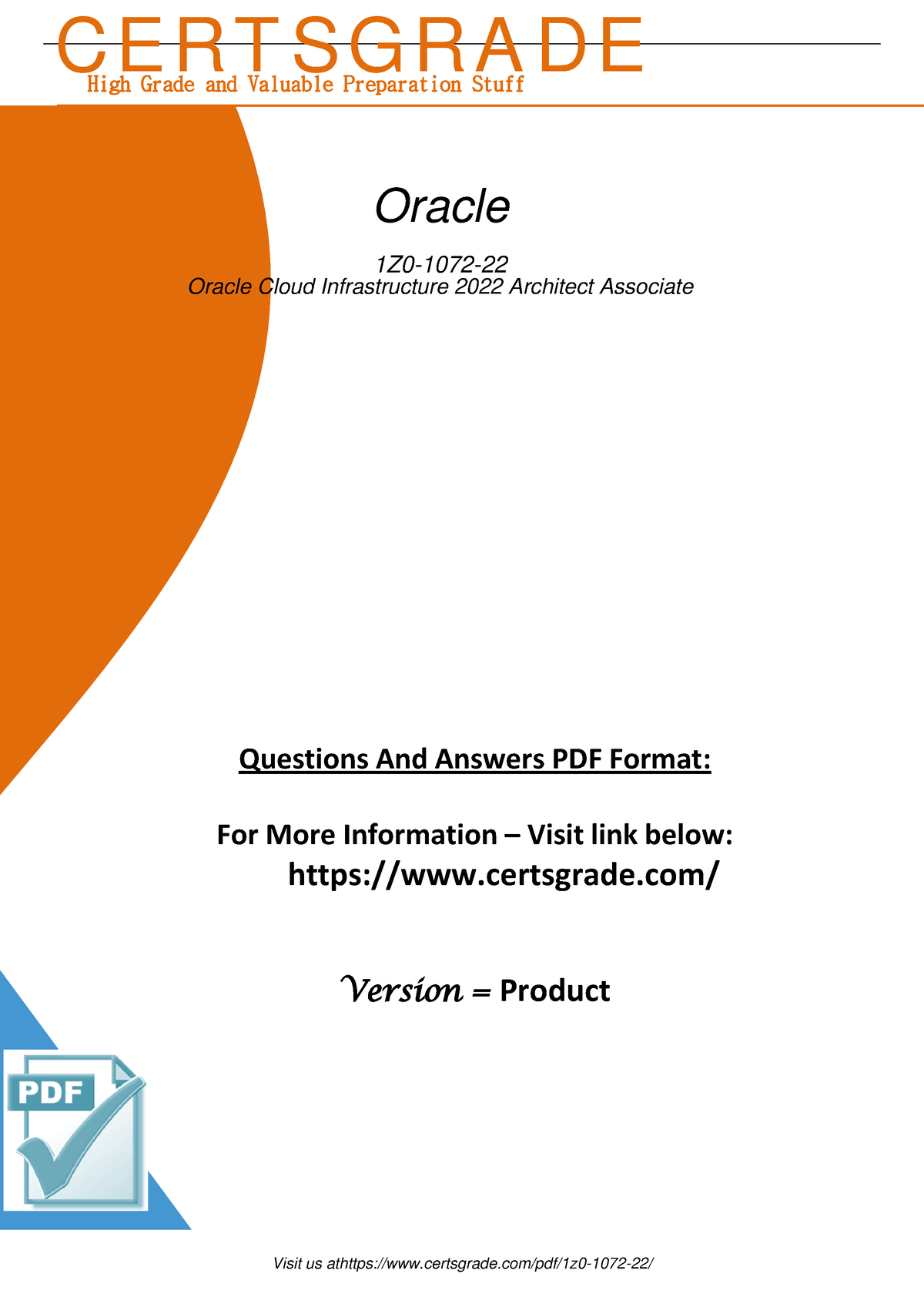 Get Oracle 1Z0-1072-22 Certification With The Pdf Questions - #######  Questions And Answers PDF - Sns-Brigh10