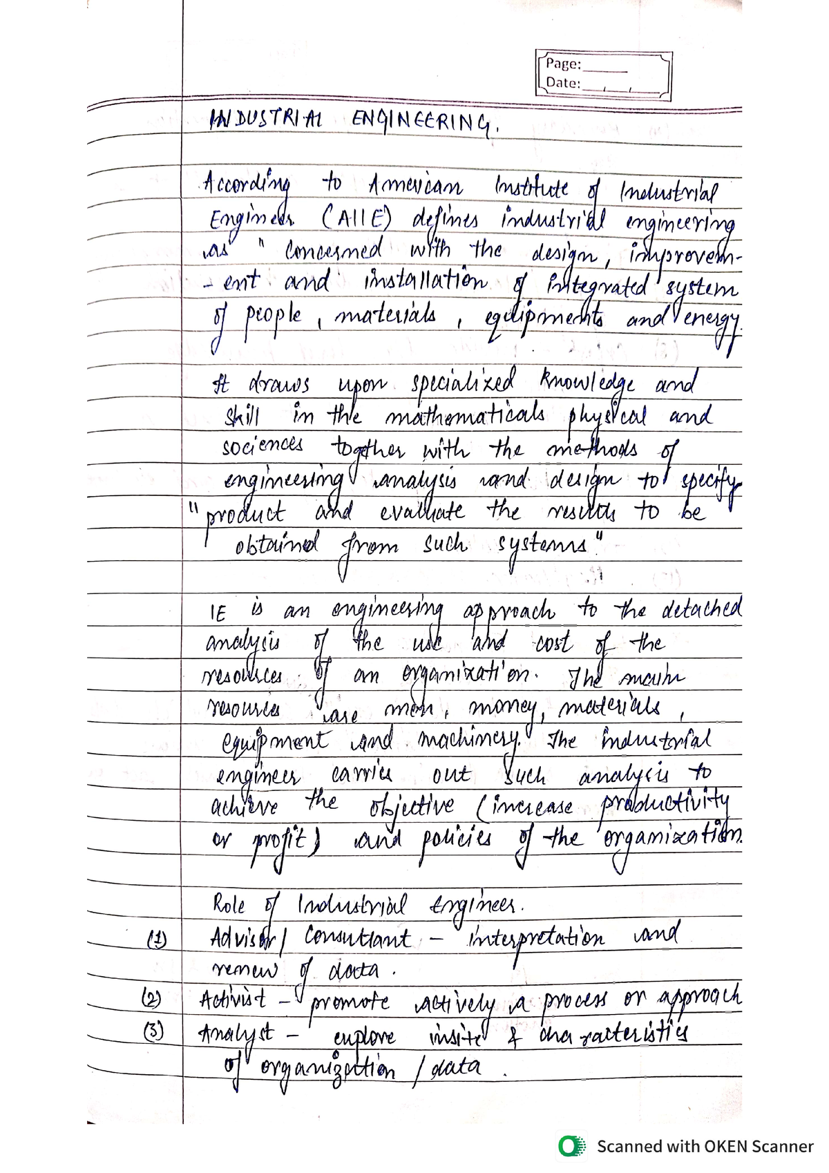 IEM UNIT 1 - This course comes in the fourth semester of Mechanical ...