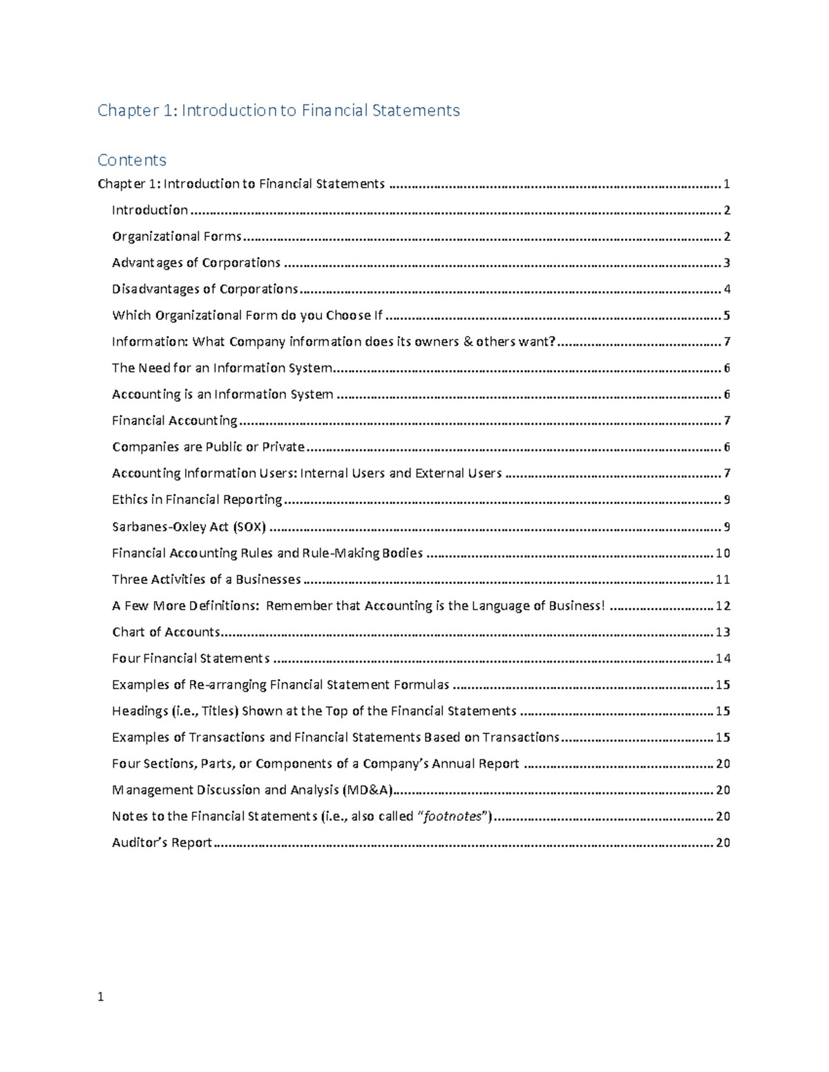 ACG 2021 - Notes for Chapter 1 (Paterson, notes packet & post in Canvas ...