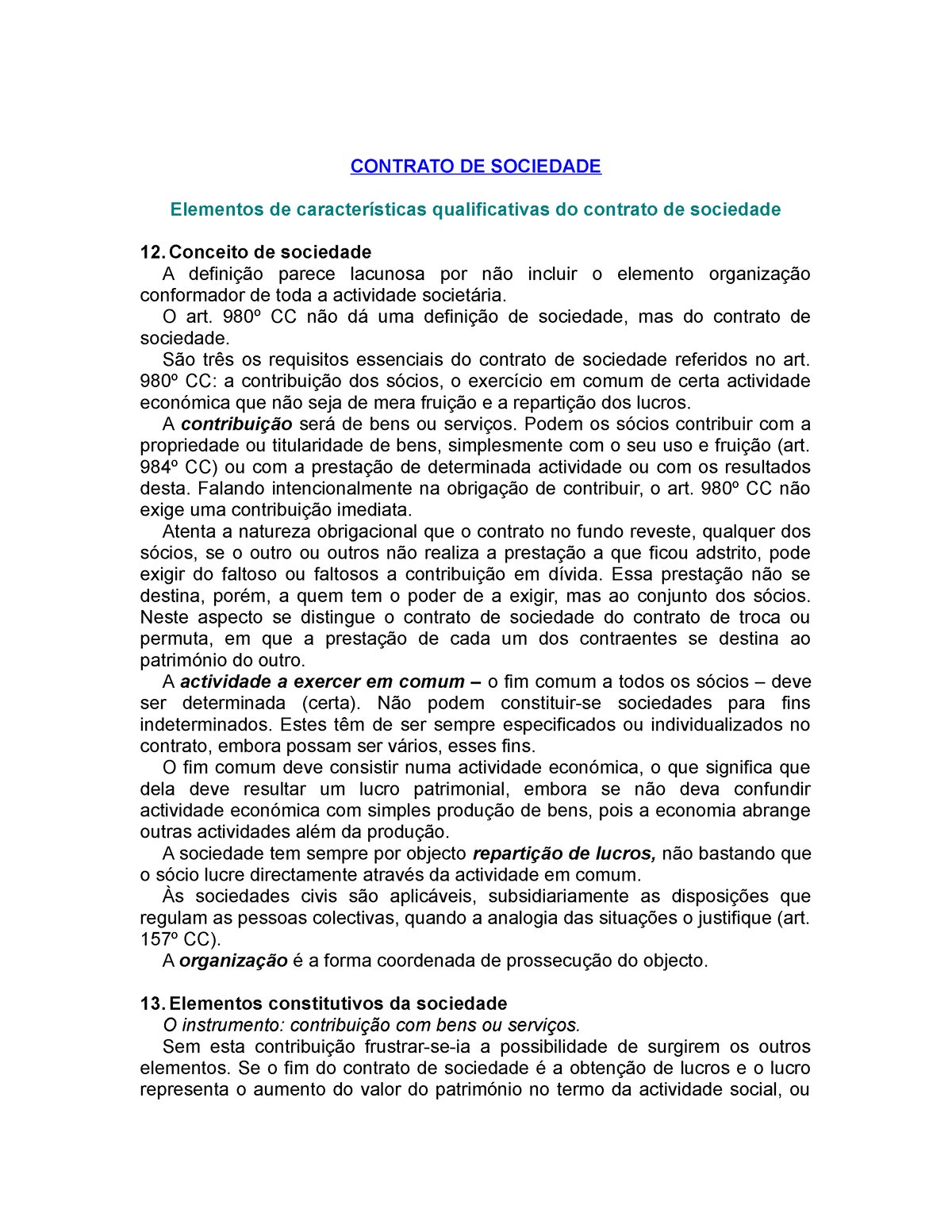 Contrato DE Sociedade - Essencial Para O Estudante De Direito ...