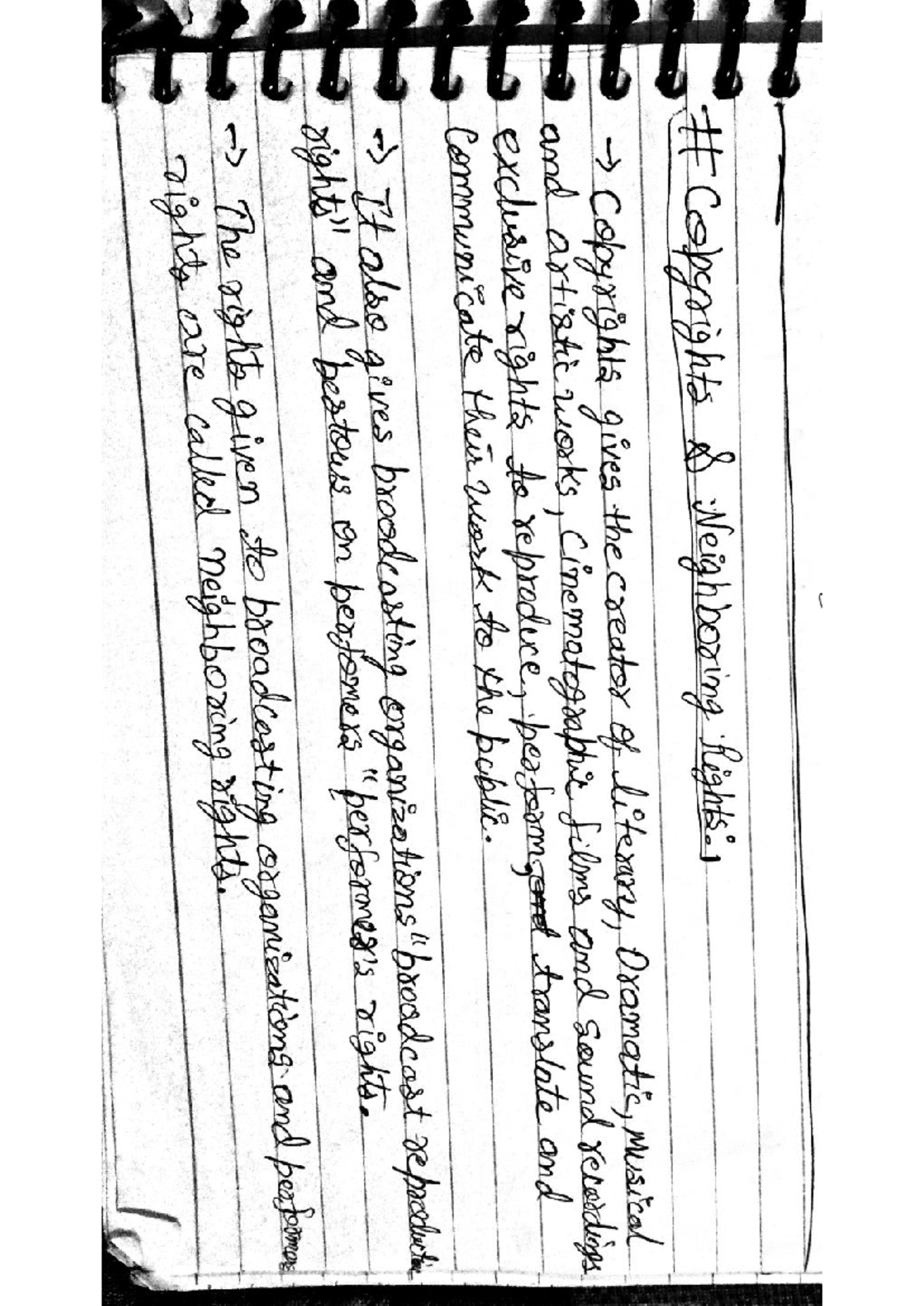 Copyright notes - Ballb - Studocu