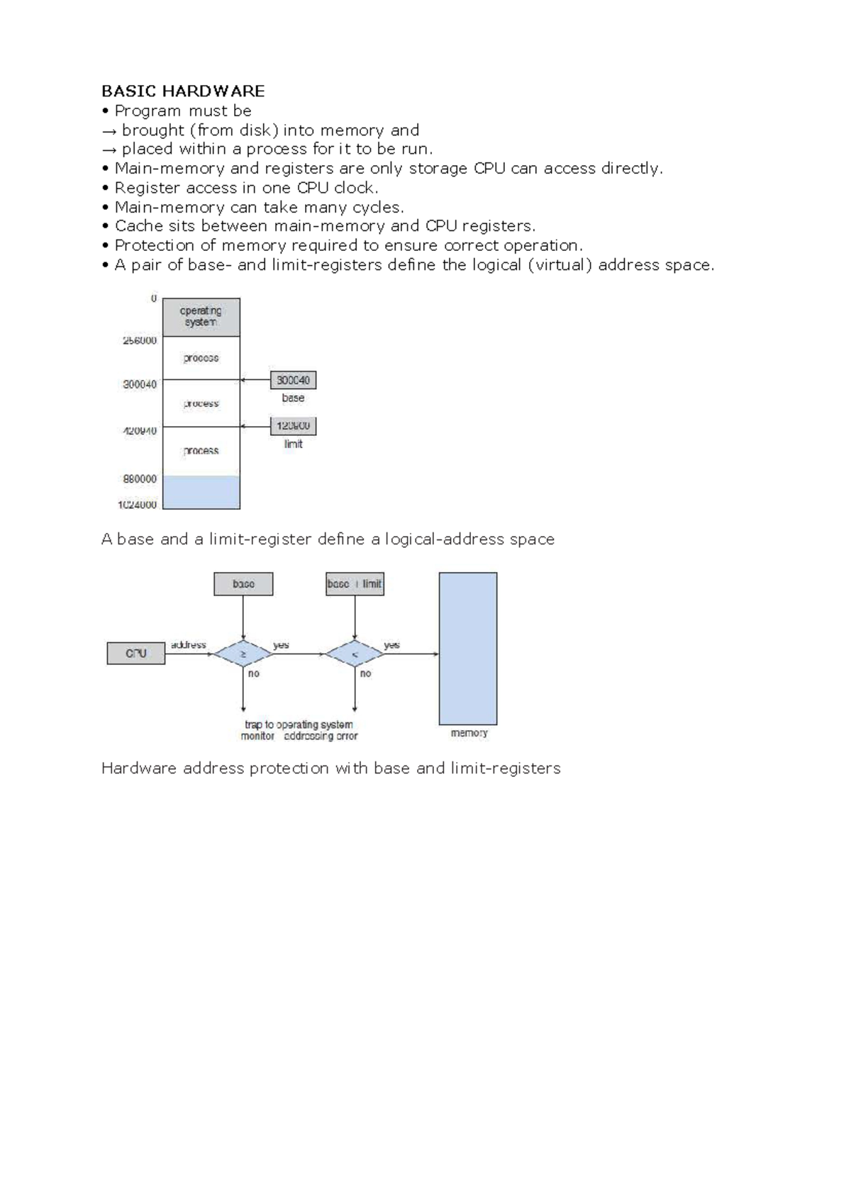 Basic Hardware - Lecture notes 1 - BASIC HARDWARE Program must be → ...