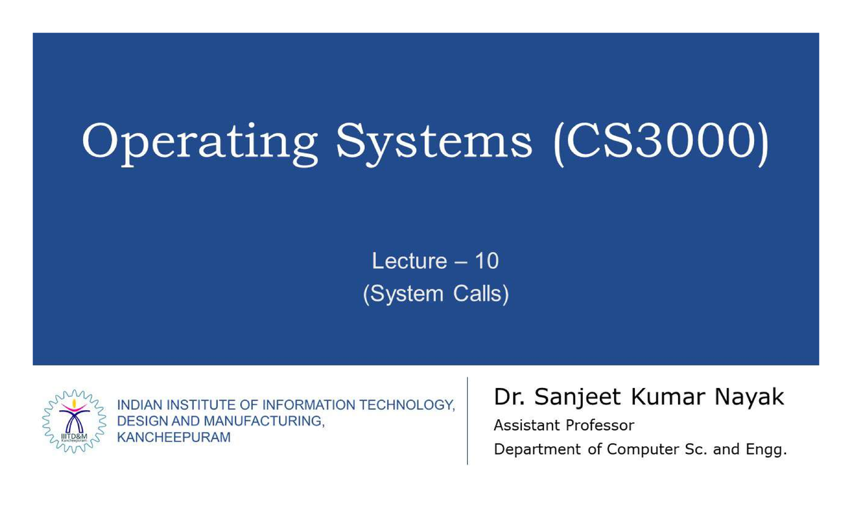 Lecture 10 - os notes - data basa management system - Studocu