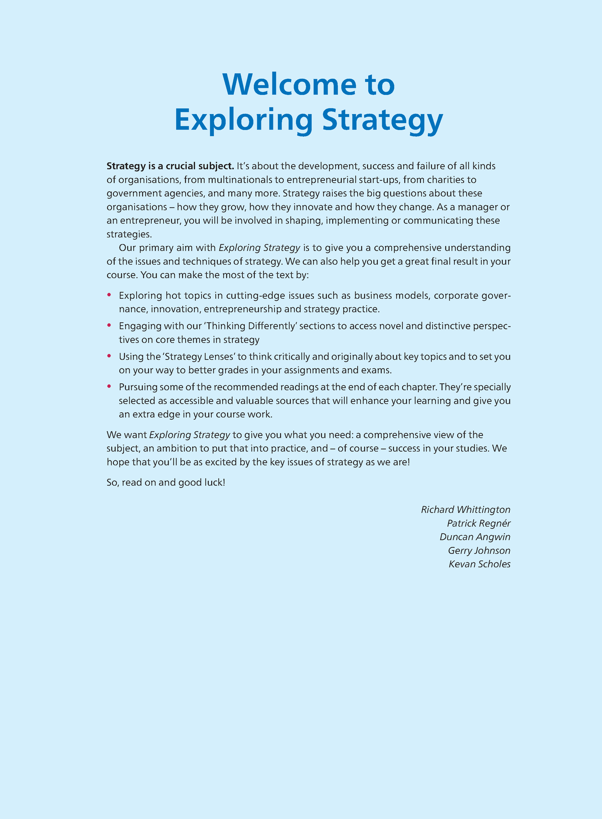 Exploring Strategy By Whittington Textbook 2012 Strategic Management ...