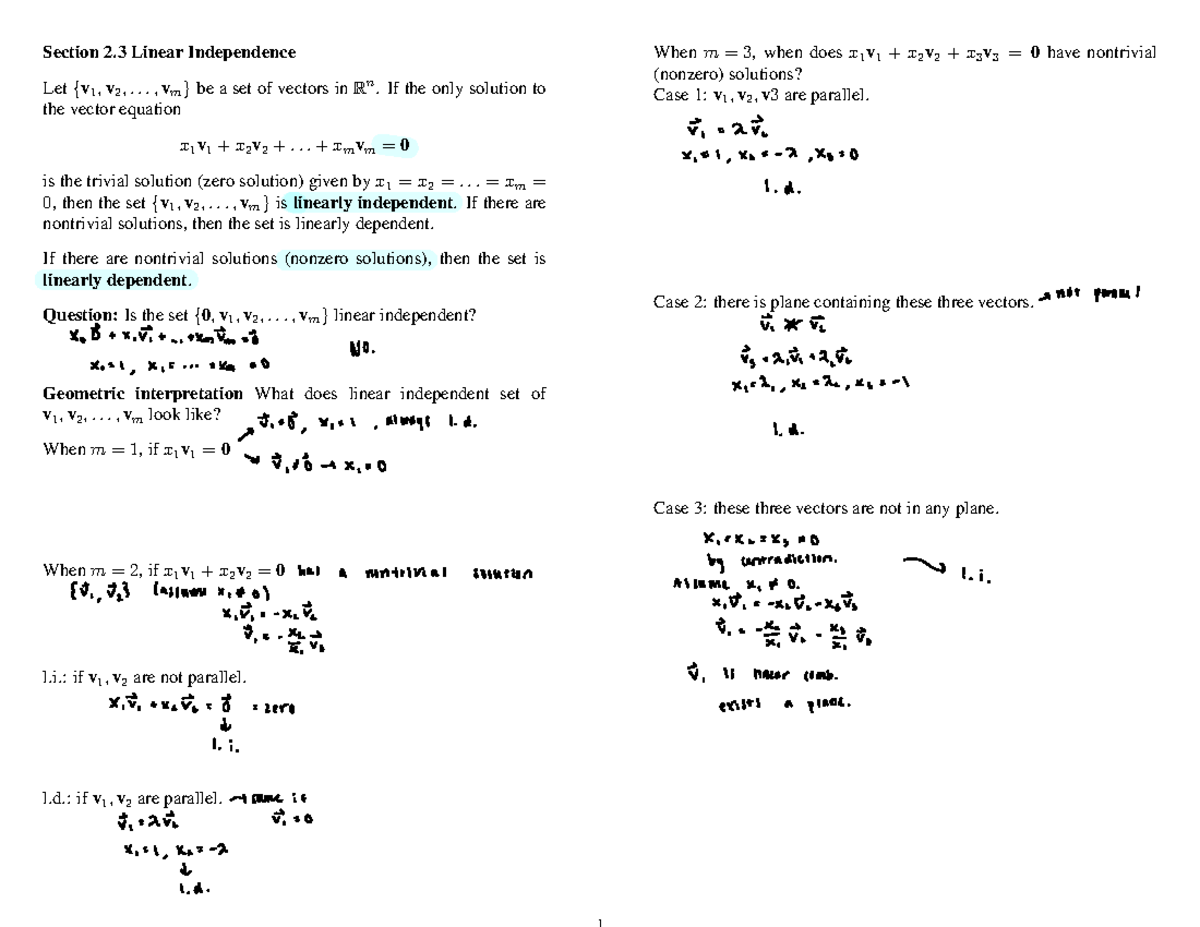 Section 2-3 Lecture 5 - MATH308 - UW - Studocu