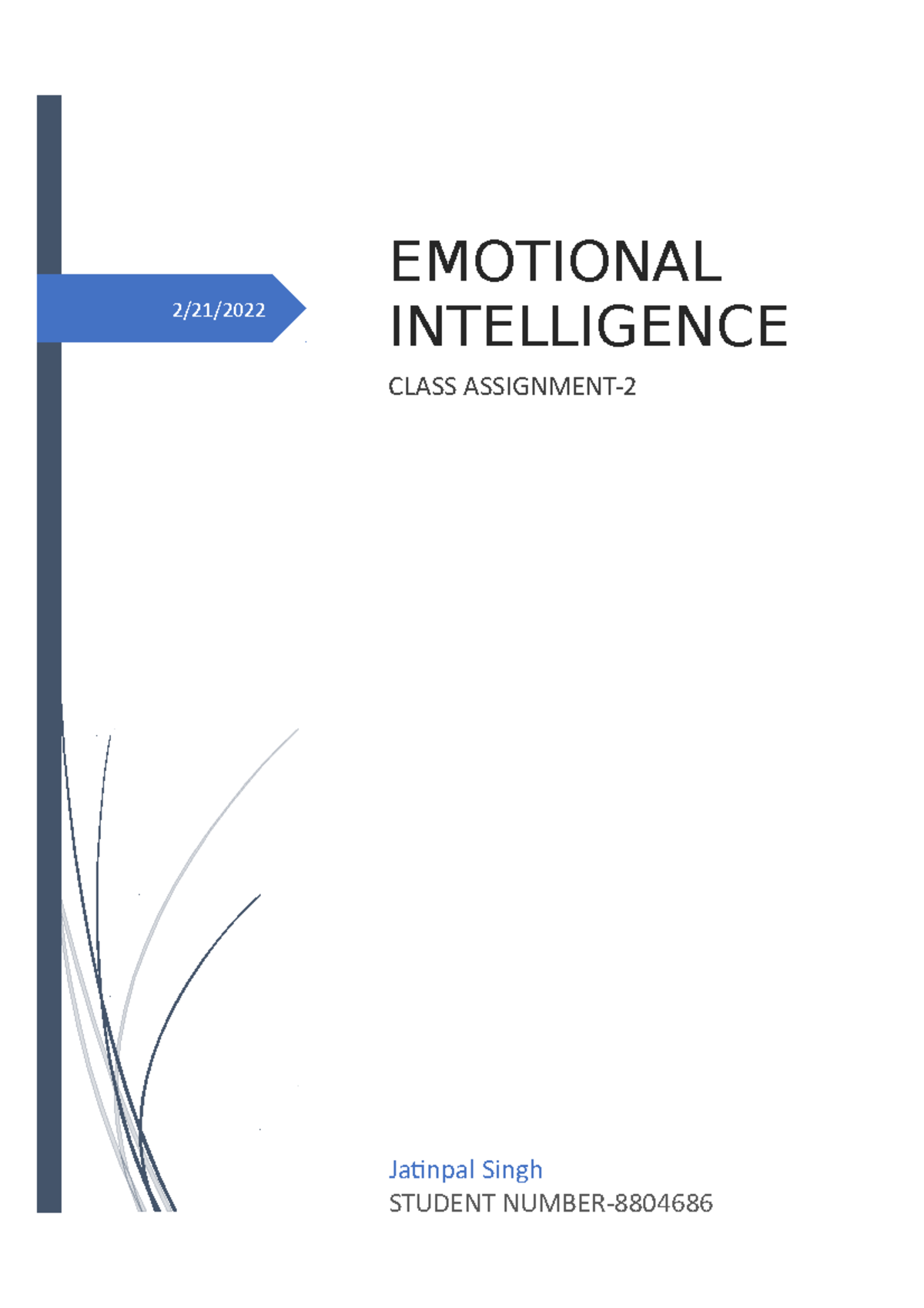 emotional intelligence assignments