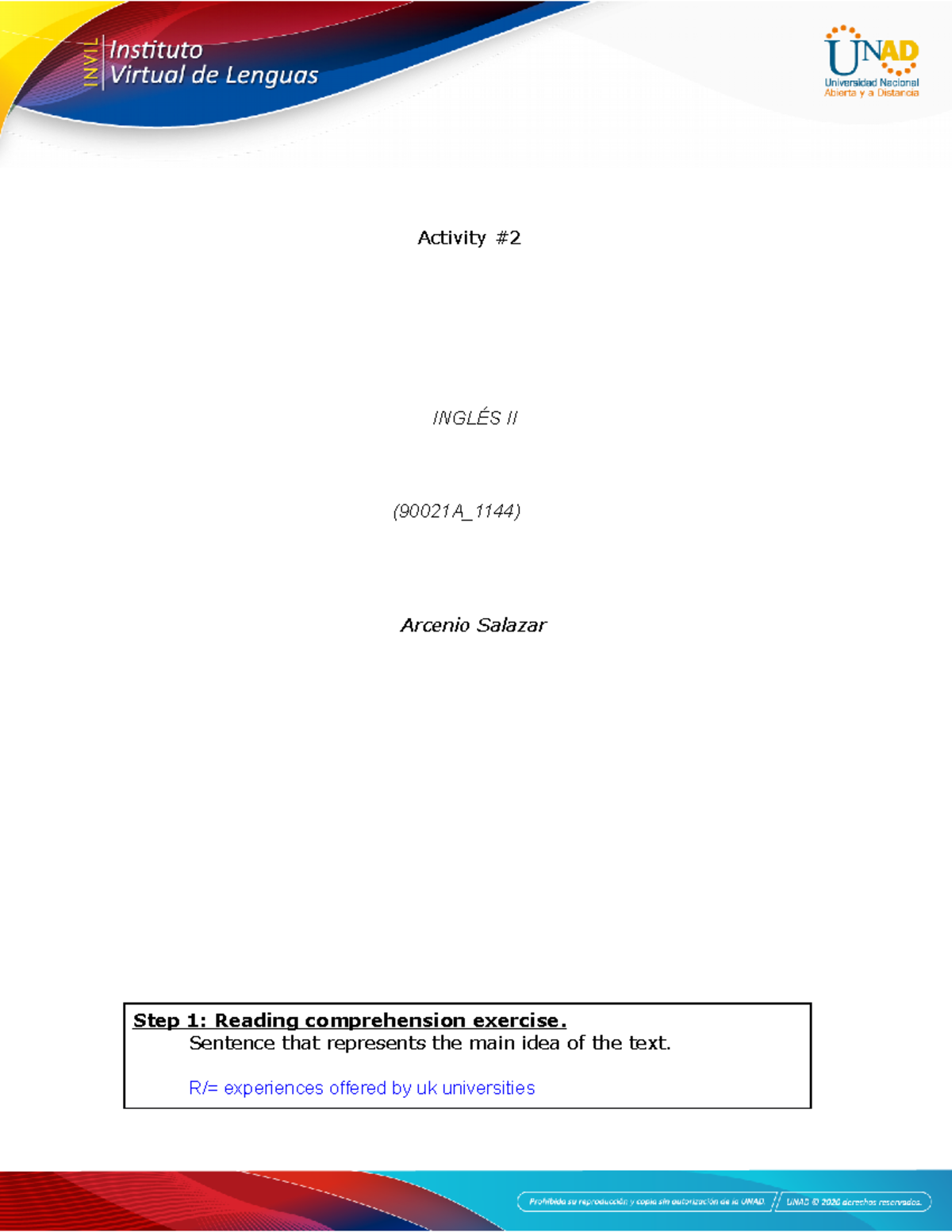 - Template final Task 2 - Marco Rincon - Activity # INGLÉS II (90021A ...