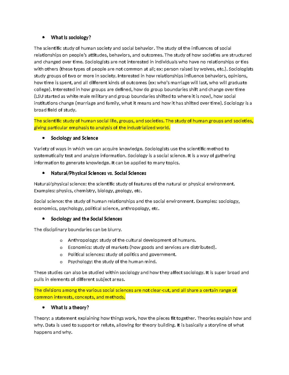 Chapter 1 - What is sociology? The scientific study of human society ...