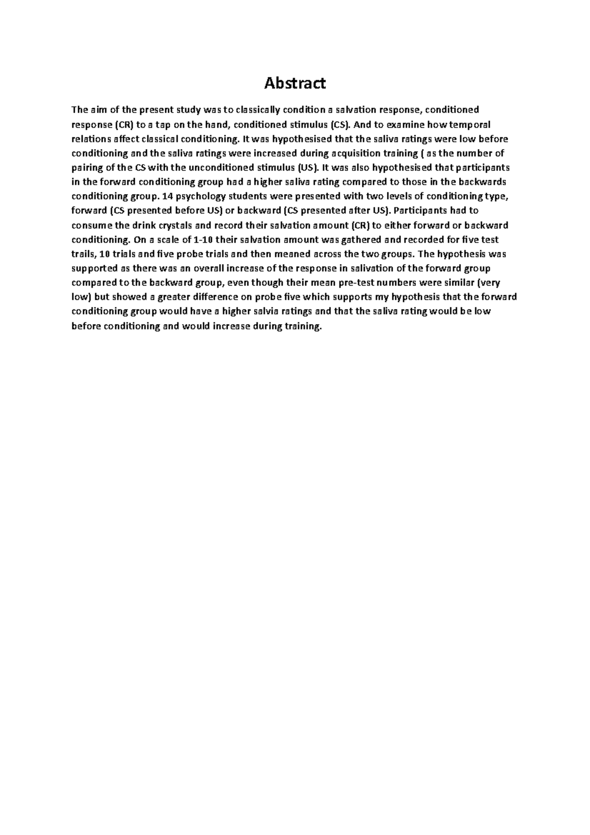 Copy - abstract for assignment - Abstract The aim of the present study ...