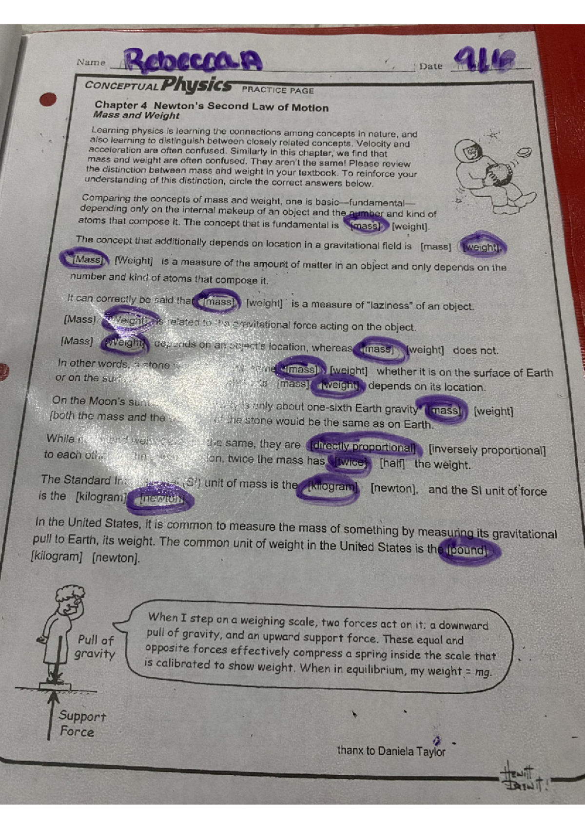 Pg 15 conceptual physics - Name a rae CONCEPTUAL Physics PRACTICE PAGE ...