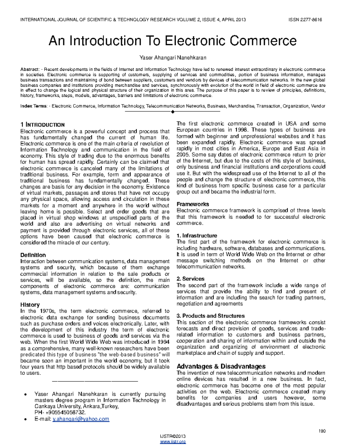 An-Introduction-To-Electronic-Commerce - 190 IJSTR© An Introduction To ...